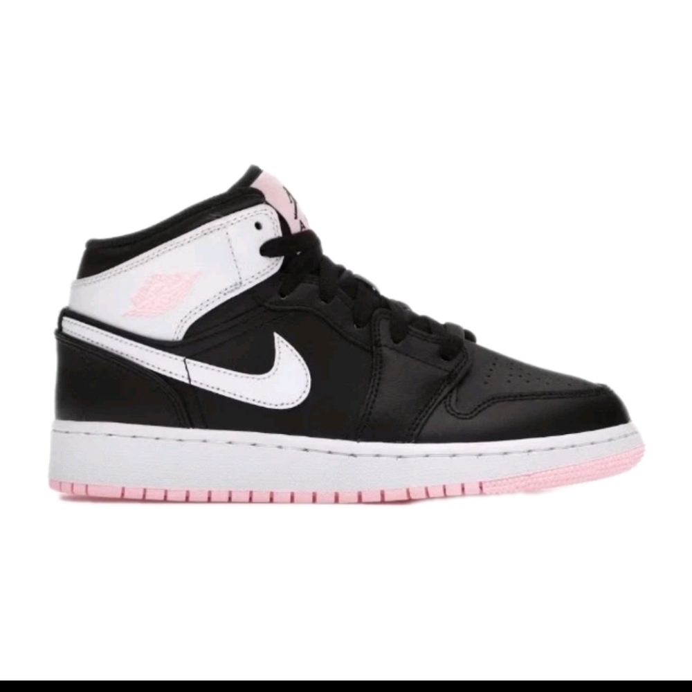 Jordan 1 Big Kid Mid Arctic Pink Black Sneaker 1Y